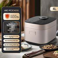 Haier | Nồi Cơm Điện Tử Mini Đa Năng HRC-PC2C4030 (3L/4L), Lòng Nồi Chống Dính Dày 5 Lớp Pha Lê Kim Cương, Nấu Nhanh, Hẹn Giờ 24H, Cảm Ứng 3D.