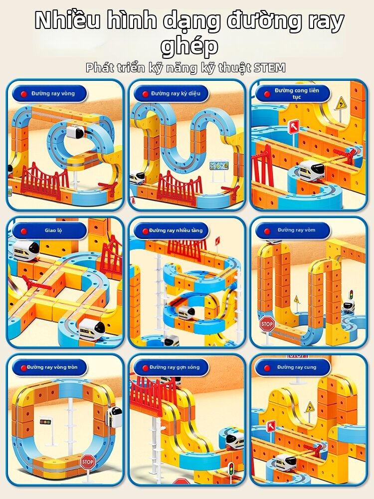 YIXIN | Đồ Chơi Xe Tàu Điện Thông Minh Giáo Dục