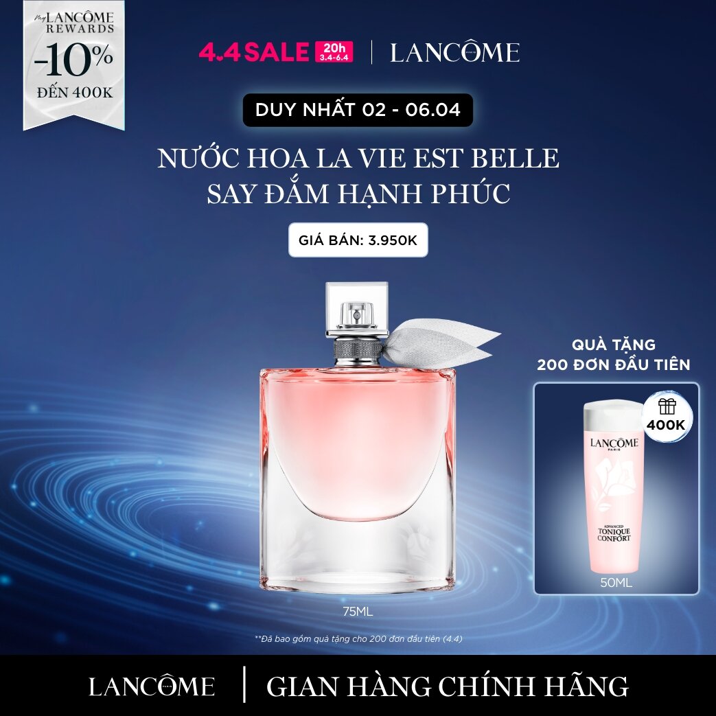 Nước hoa Lancome La Vie Est Belle EDP 75ml Say Đắm Hạnh Phúc [Quà kèm sản phẩm không hiển thị]