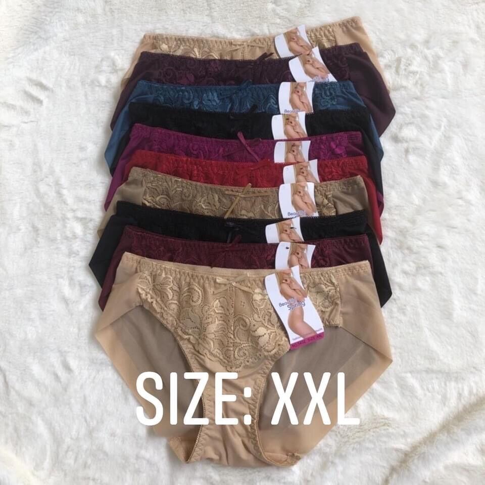 Set 5 Quần lót nữ phối ren size XXL, Quần chíp nữ 5402 hàng loại 1