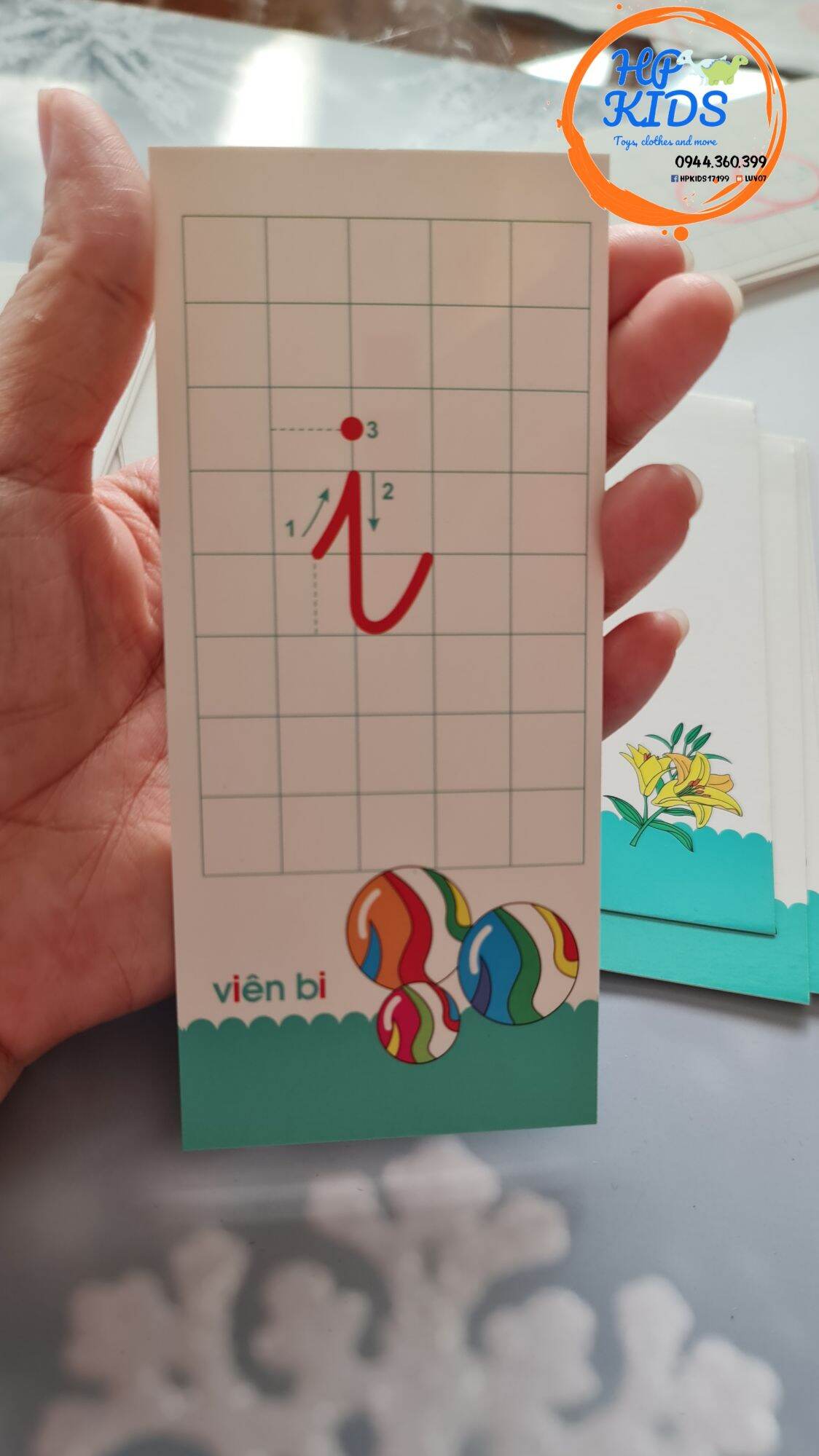 Bộ flash card 44 thẻ học chữ và số