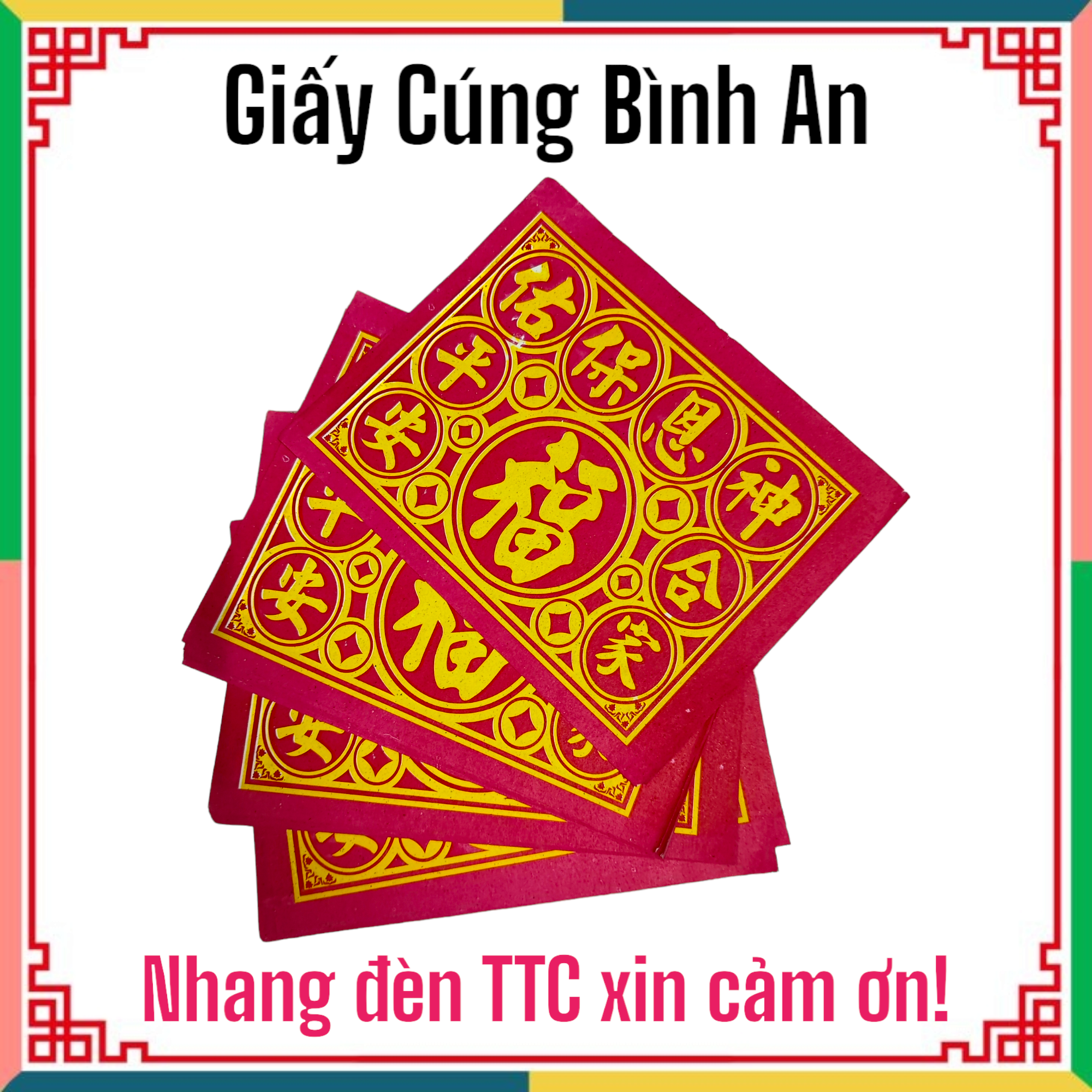 Giấy cúng bình an xấp 100 tờ