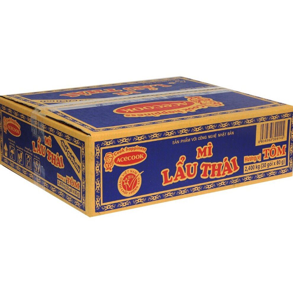 [Combo 10 gói] Mì Lẩu Thái vị Tôm gói 81g
