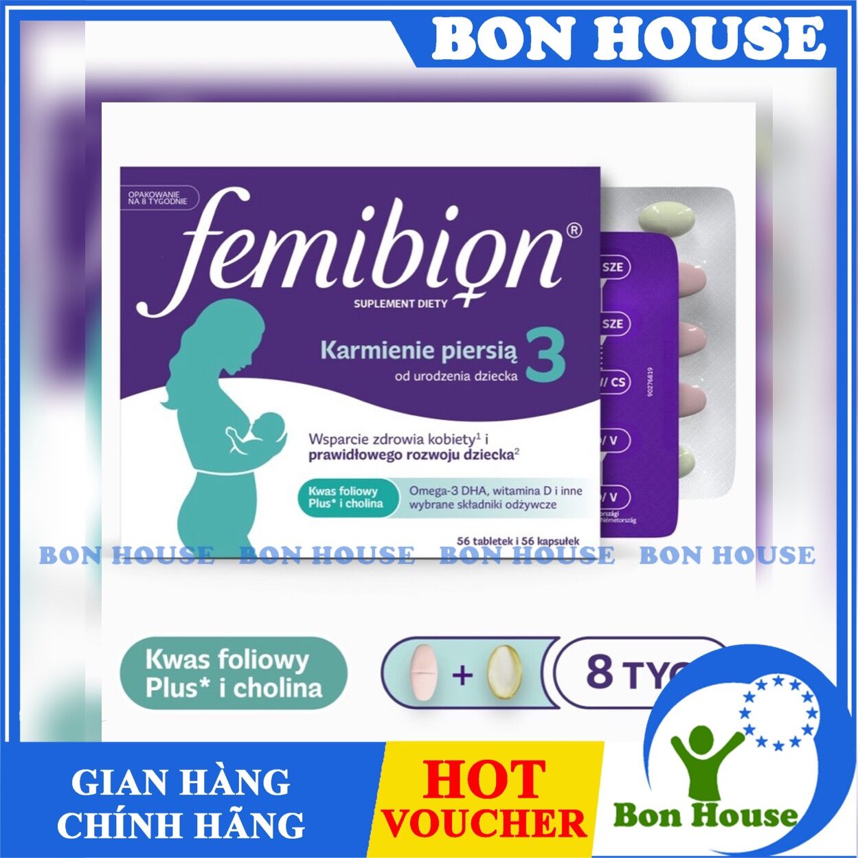 Femibion 3 (8 tuần) đủ bill, hàng Châu Âu-