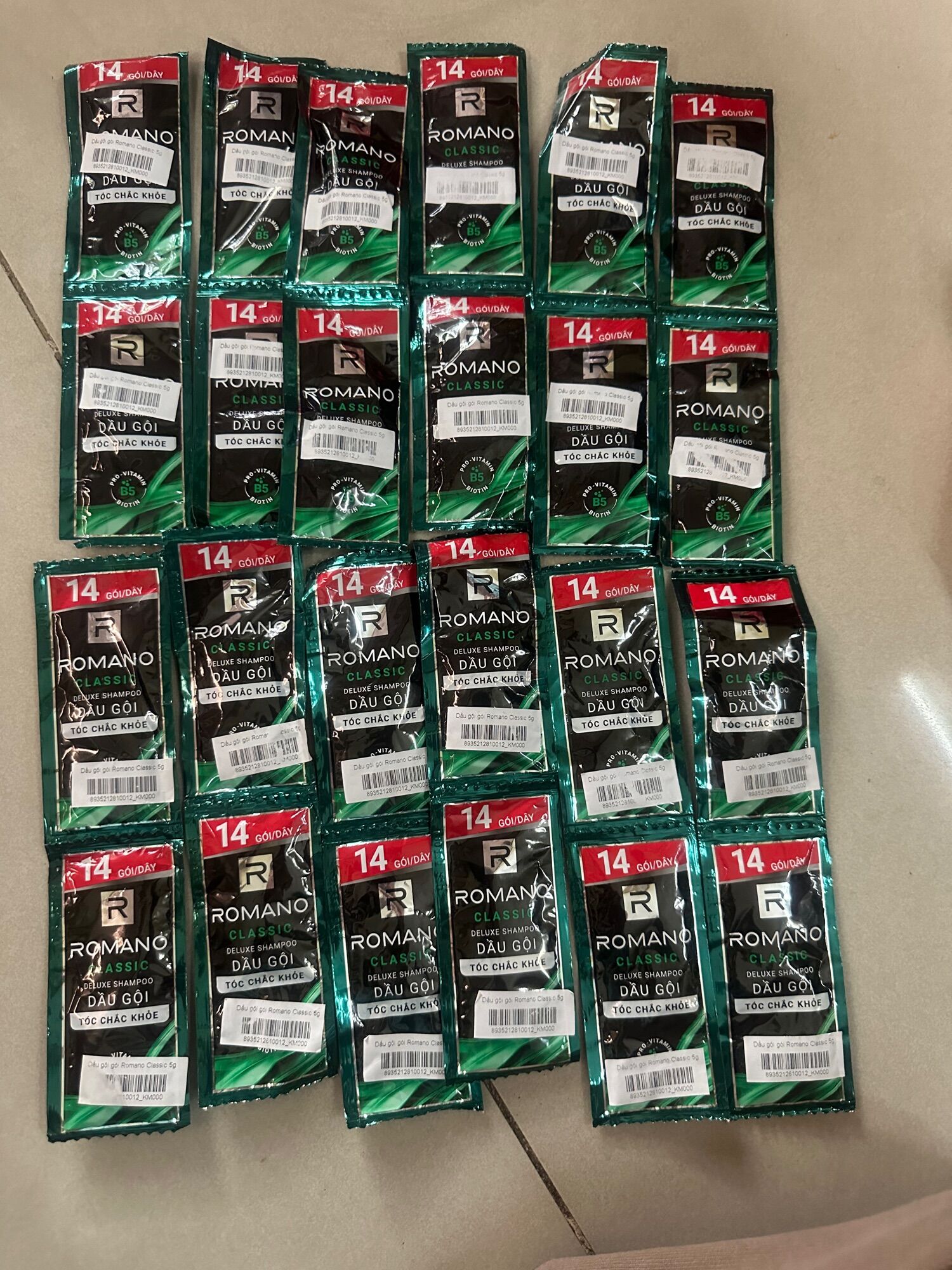 [ Xã kho ] ROMANO -5 Dây DẦU GỘI ROMANO 60 gói/5g