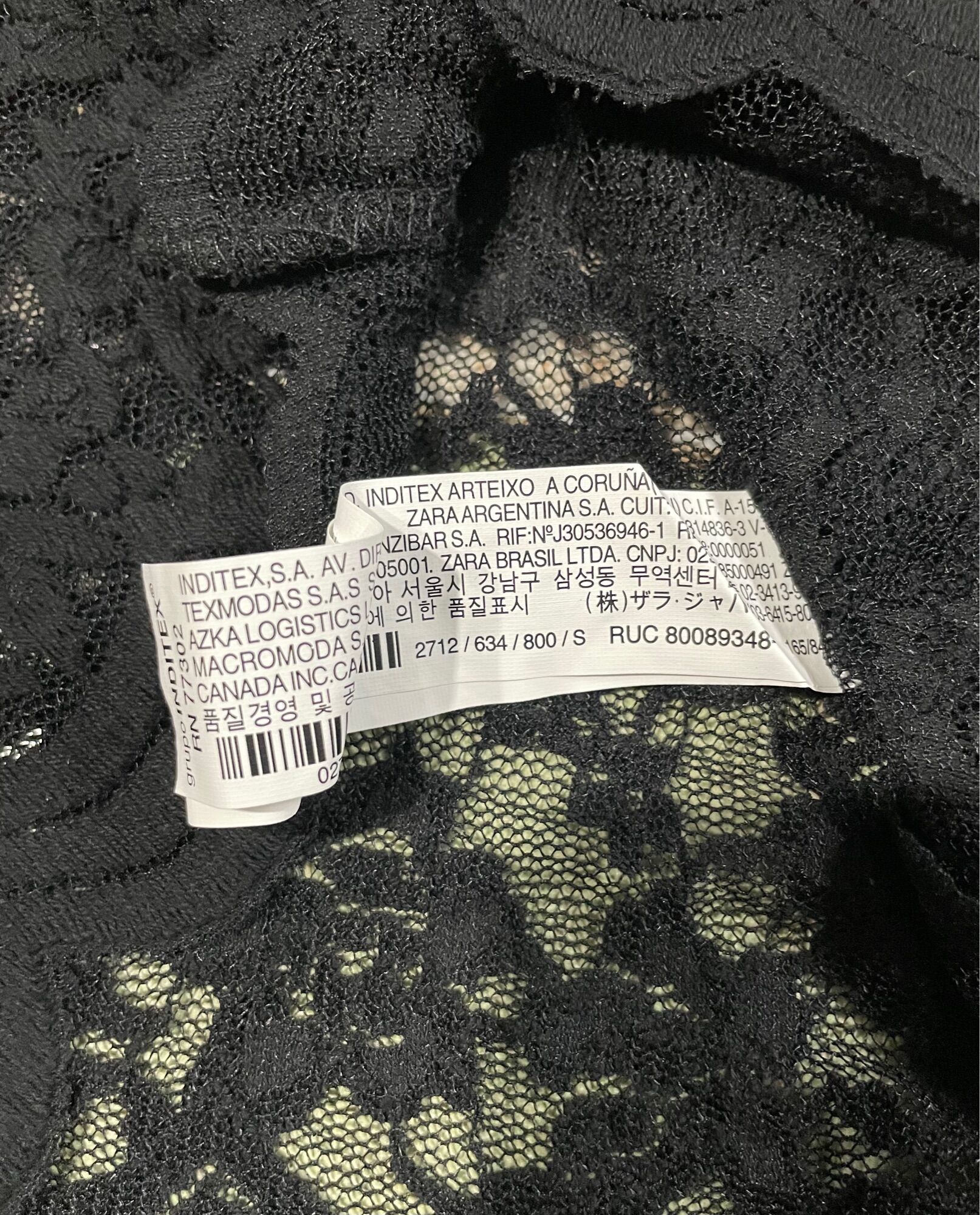 Áo Zara Auth Tuồn Ren Đen Sexy Size S ( Có Sẵn )