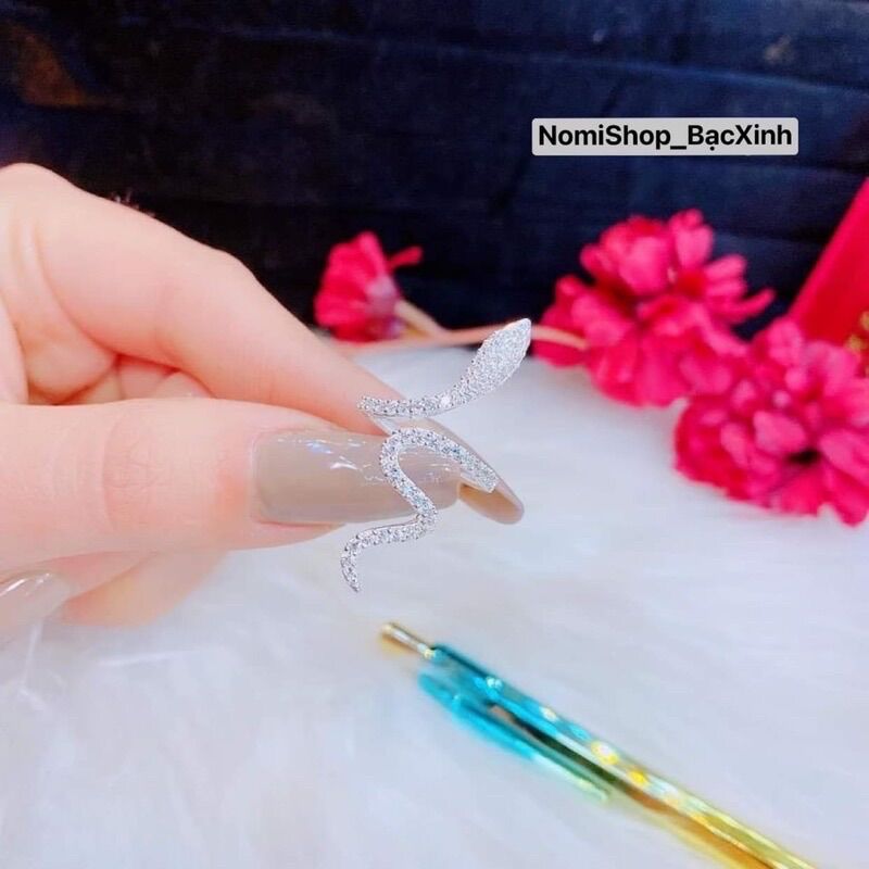 Nhẫn rắn bạc ta, độc đáo thời trang cá tính - NomiShop