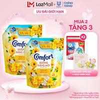Combo 2 Nước Xả Vải Comfort Hương Nắng Mới Thơm Mát Gấp 10 Lần Túi 3.7L (bao bì tùy lô nhập hàng)