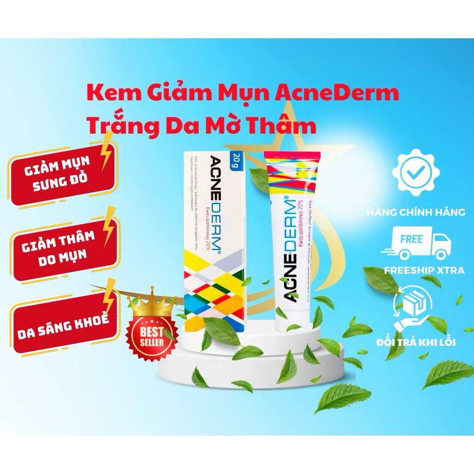 Kem Giảm Mụn AcneDerm Làm Trắng Da Mờ Thâm Chứa 20% Azelaic (Acnederm) | minhchauskicare