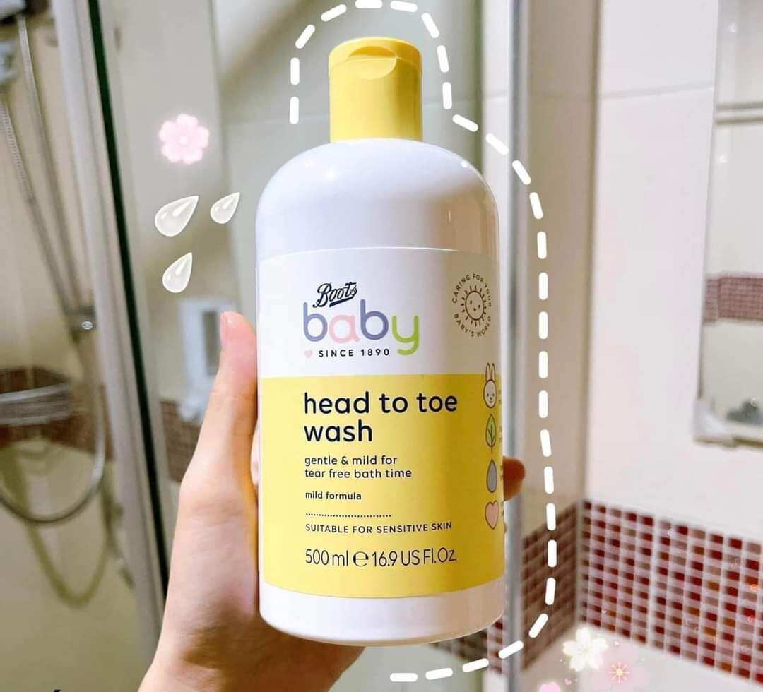 Sữa tắm gội head to toe wash của bé boots thái lan