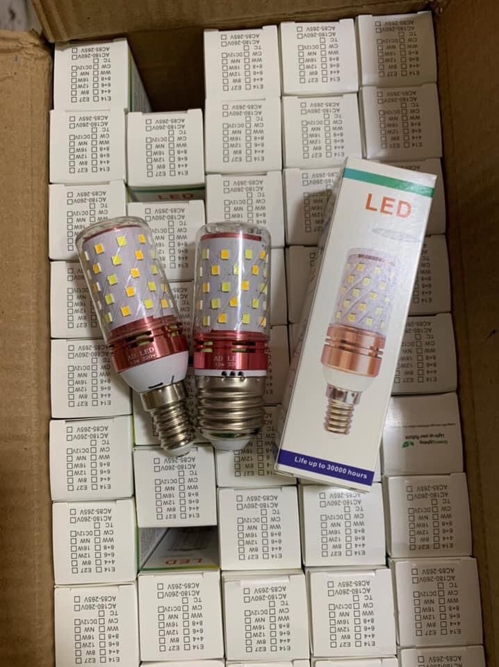 Bóng đèn Led Bắp Ngô 3 Chế Độ 12w E27 E14
