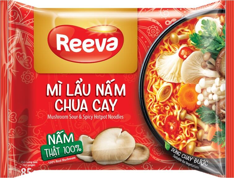Combo 10 gói _mì lẩu nấm chua cay reeva