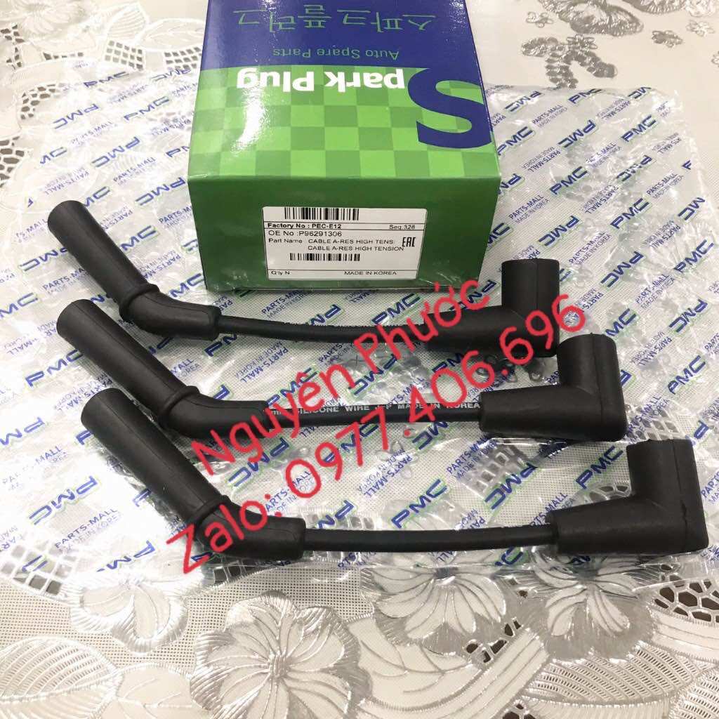 Bộ dây cao áp/ dây phin chevrolet spark m200 / spark 2008 - 2012 - hiệu parts mall korea: 96291306