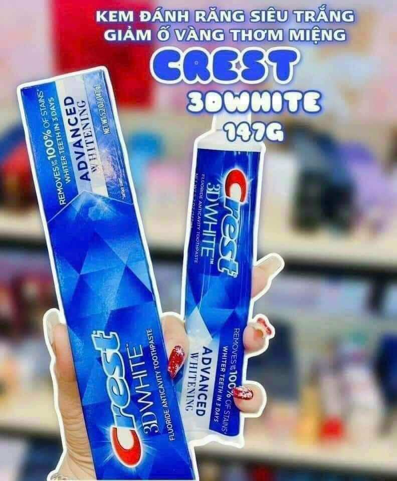 Kem đánh răng thơm miệng crest 3d white 147g chính hãng