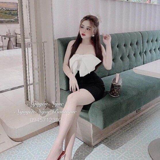 [HCM]áo croptop xoắn nơ ngực chất vải kate