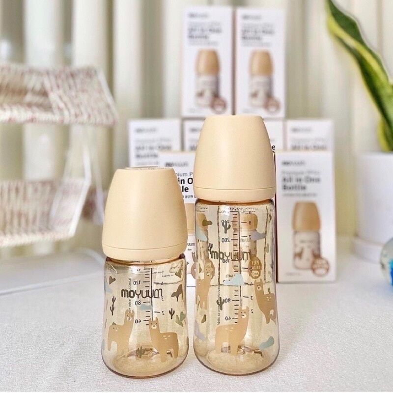 [Hỗ trợ đổi núm]-Bình sữa Moyuum hàn Quốc hình Lạc ĐÀ 170ml/270ml mẫu mới cho bé