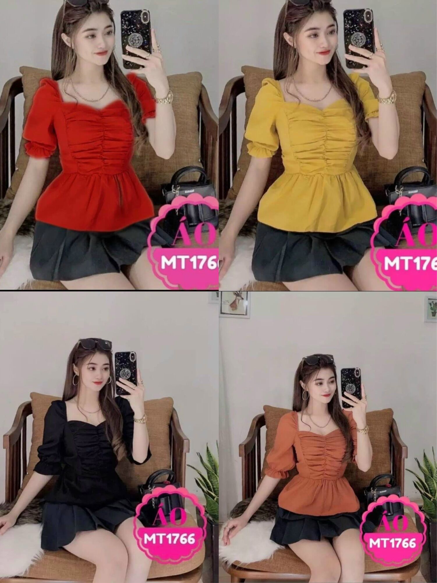 Áo kiểu nhúng thun peplum big size từ 60 đến 90 ký ngoại cỡ
