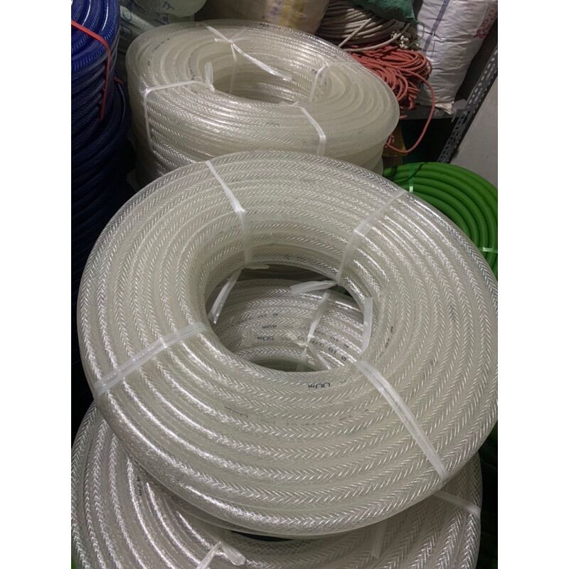 Ống dẫn nước lưới dẻo phi 21 - cuộn 50m màu trắng cao cấp