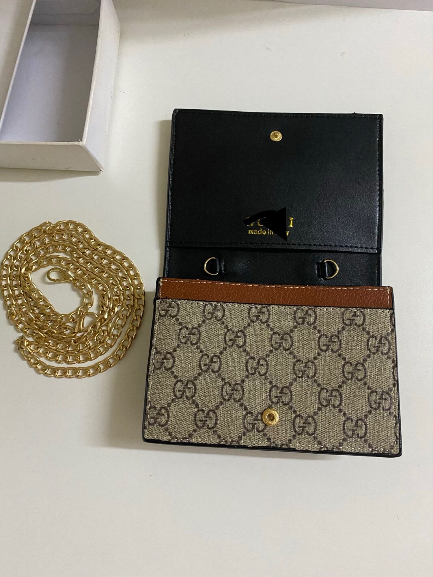 Túi ví mini GC KT 15*10, fullbox (3 ngăn, dây đeo)