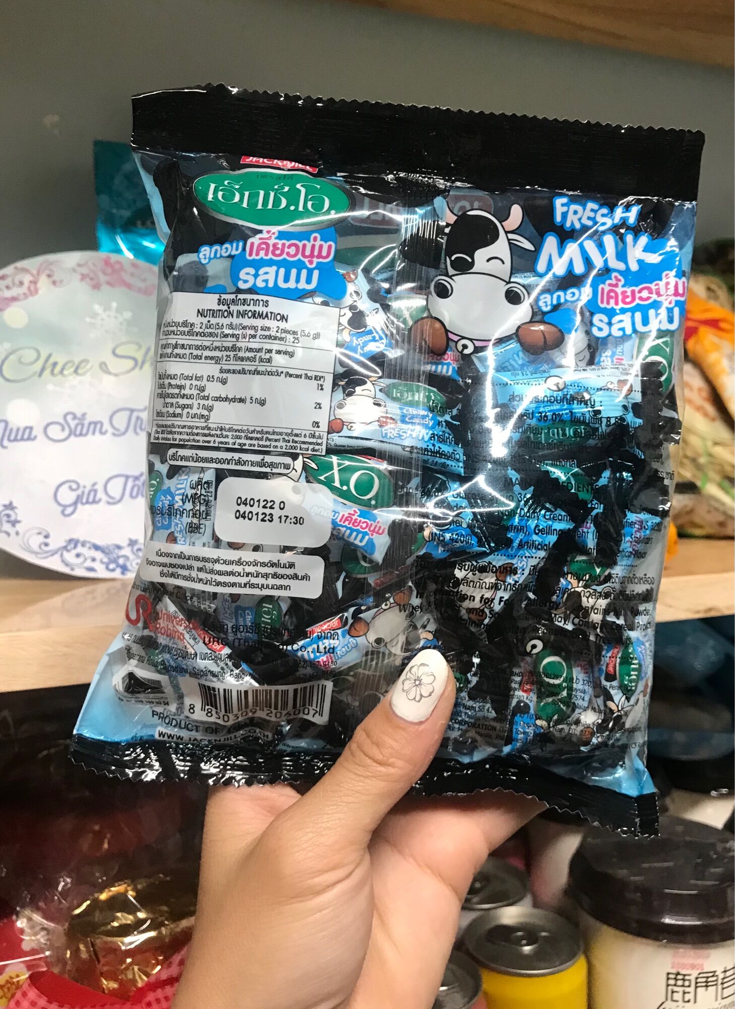 Kẹo sữa bò XO Thái Lan ( 1 Gói 140g 50 Viên)