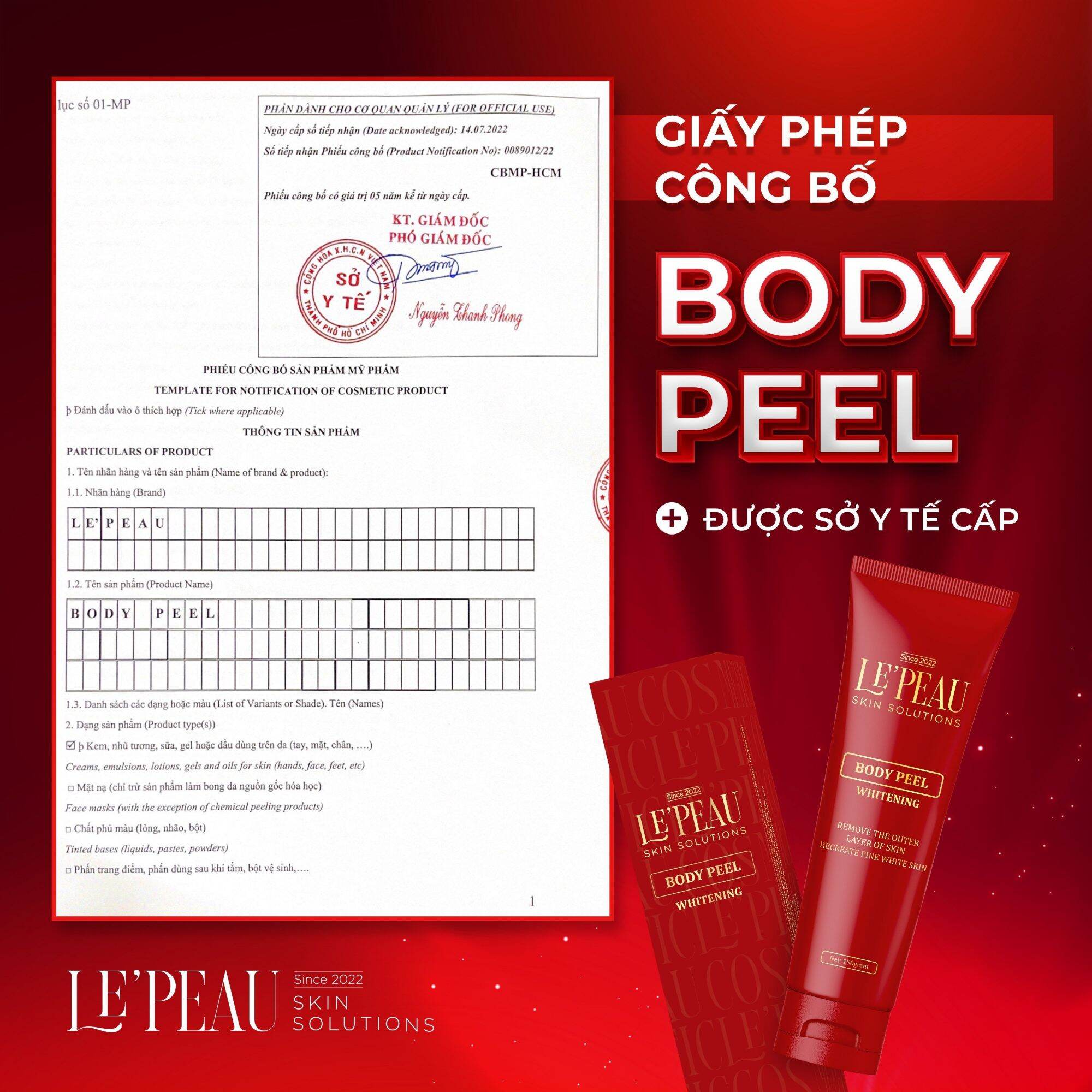 [mẫu mới]peel body,peel nách Le'peau