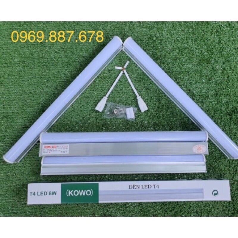 Đèn led t5 t4, led liền máng liền thân 3 tấc 8w