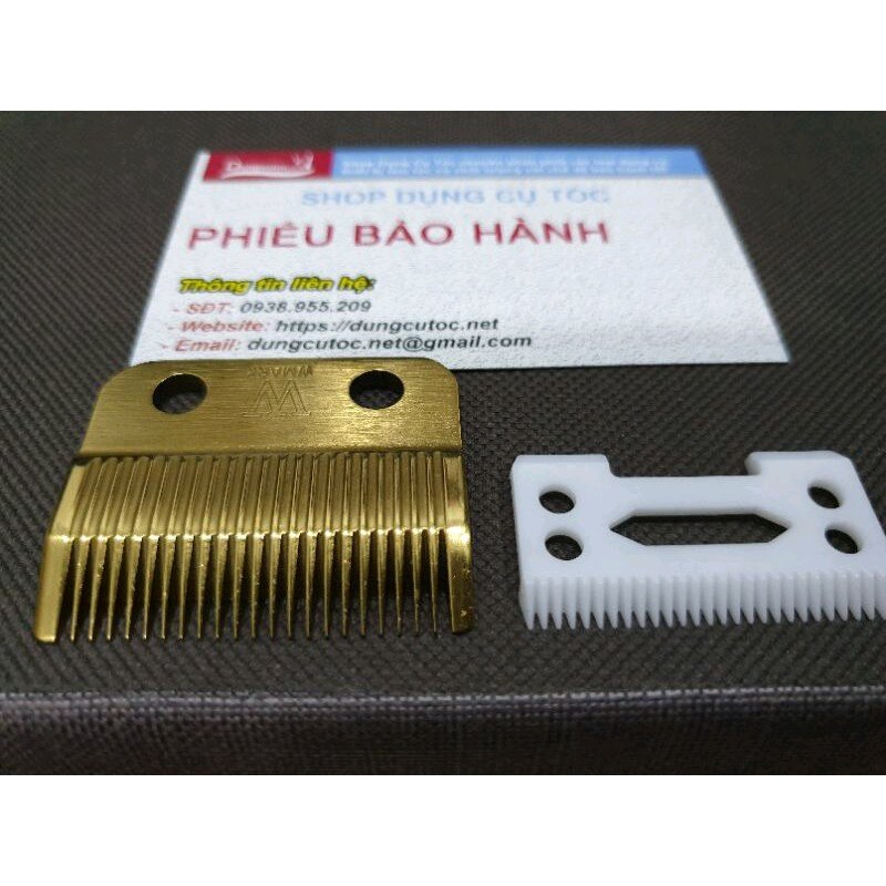 Lưỡi Sứ Tông Đơ Cắt Tóc Wmark Cao Cấp. Bộ Lưỡi Sứ Wmark Gold Lắp Cho Tông Đơ Kemei. (Ảnh thật). 