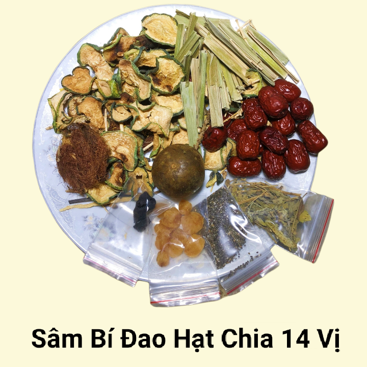 Sét Sâm Bí Đao Hạt Chia 14 Vị (nấu 8-9 lít nước)