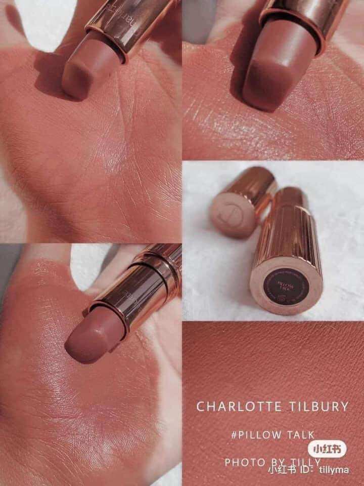 SET xịt khoá make-up Charlotte Tilbury và son Pillow talk