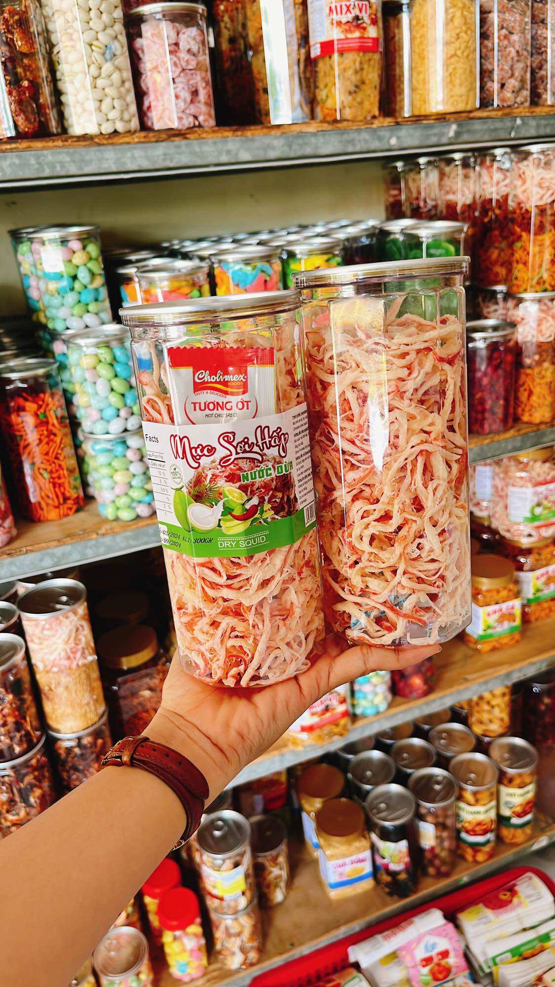 Mực hấp nước dừa hủ 500g