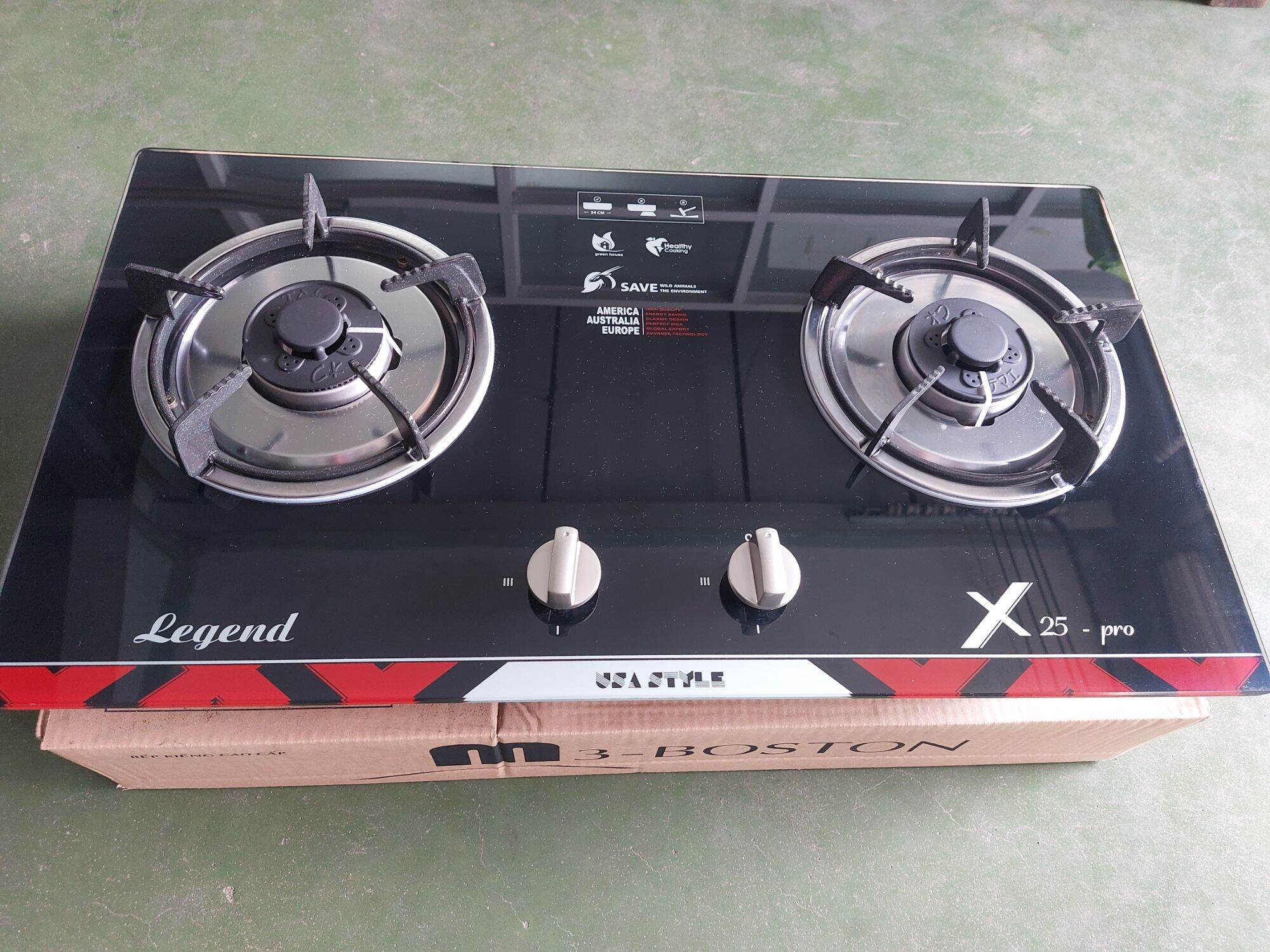 Bếp gas âm kiếng cường lực legend x25