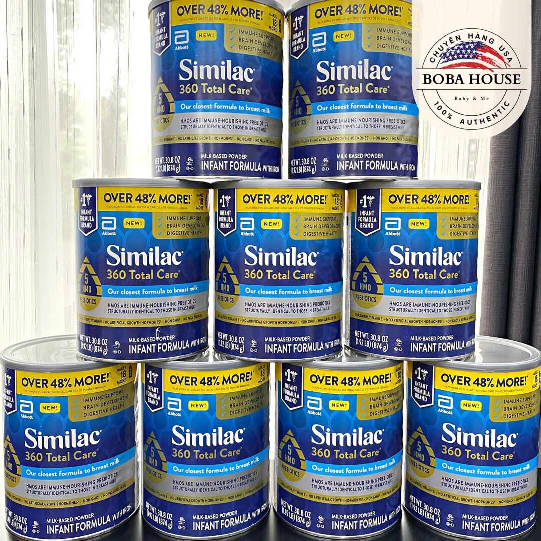 Sữa similac 360 total care 874g cho trẻ sơ sinh - hàng mỹ đi air, đủ bill