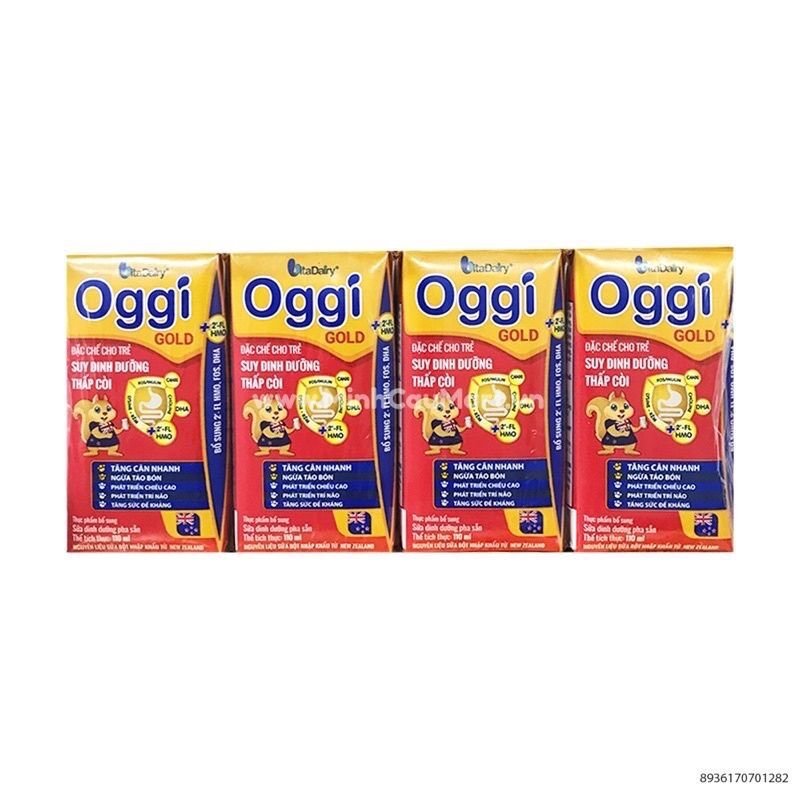 Thùng 48 hộp sữa pha sẵn oggi 180ml