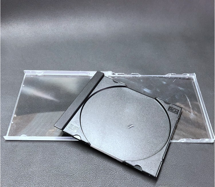 100G Black Background CD Storage Box 100 Mu Single) CD Square Box CD Box Transparent Black Background Single-Sided CD Storage Box Disc Shell