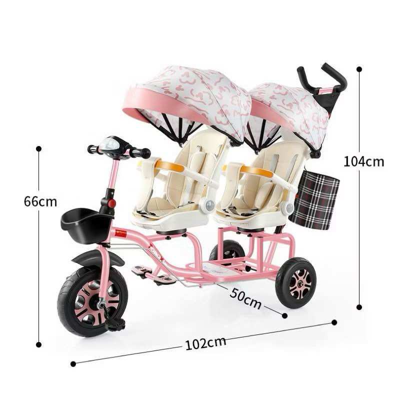 Xe Đẩy Sinh Đôi Cho Bé Có Thể Nằm Ngồi Nhiều Tư Thế