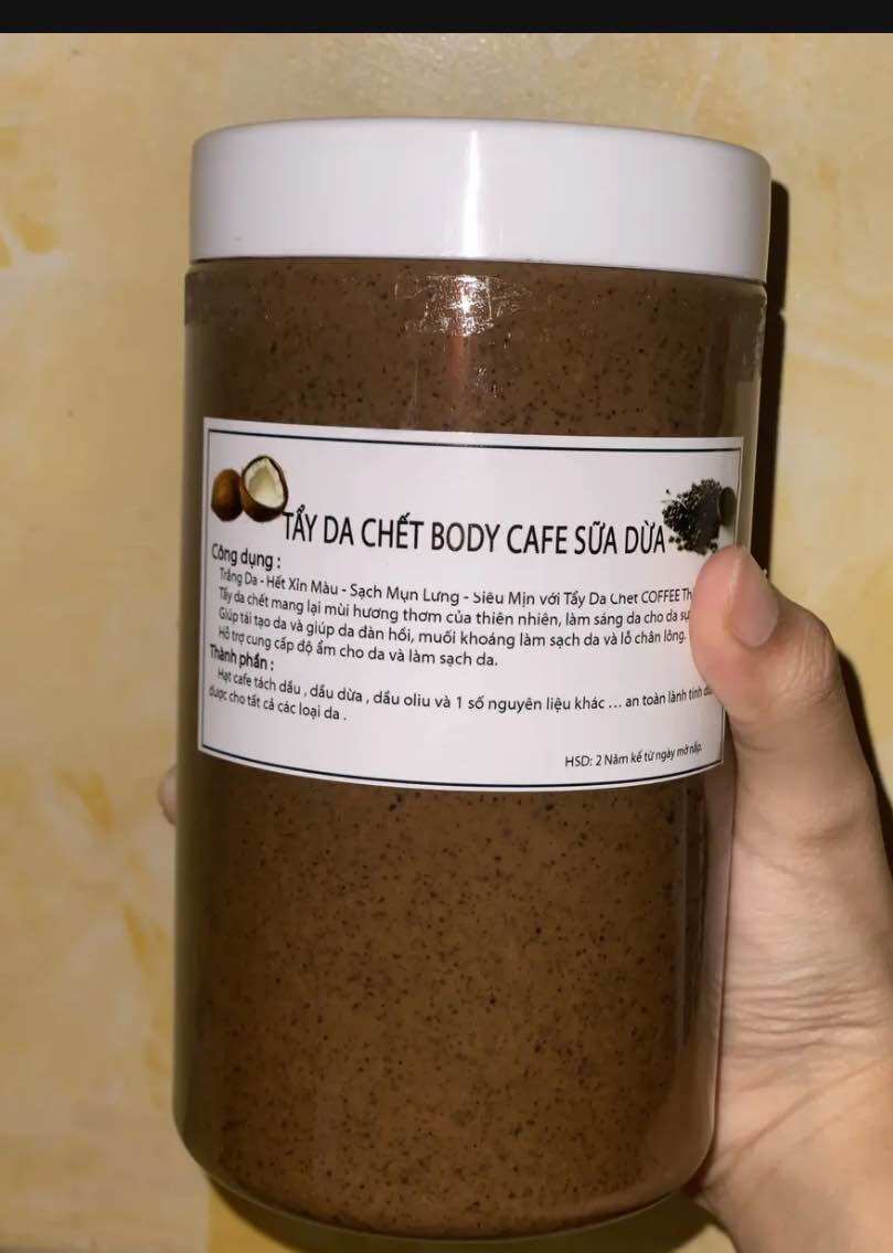TẨY TẾ BÀO CHẾT CAFE SỮA DỪA 1KG (1000g)