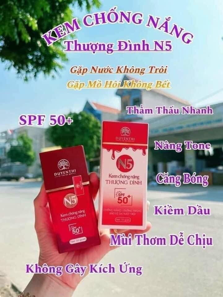 Kem chống nắng Bạch Linh Bách Y Sâm Mẫu Mới 2024 50ml (Kem chống nắng vật lý N5 Duyên Thị)