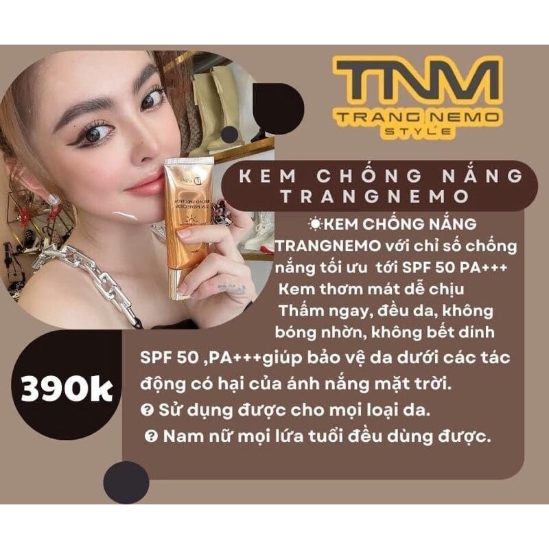 [Hot Hot]Kem Chống Nắng Bảo Vệ Làn Da Trang Nemo SPF50++
