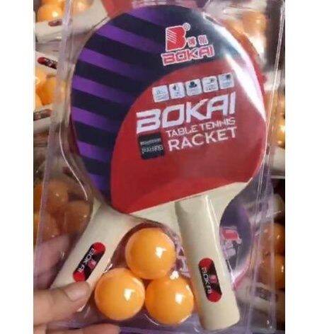 Bộ 2 vợt  bóng Bàn kèm 3 quả bóng BOKAI BK loại đẹp