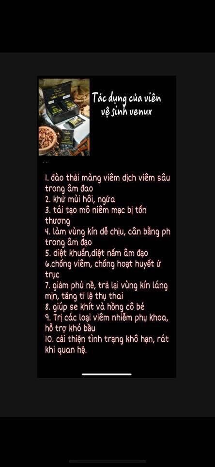 Sản phẩm khít, hồng, thơm Venux