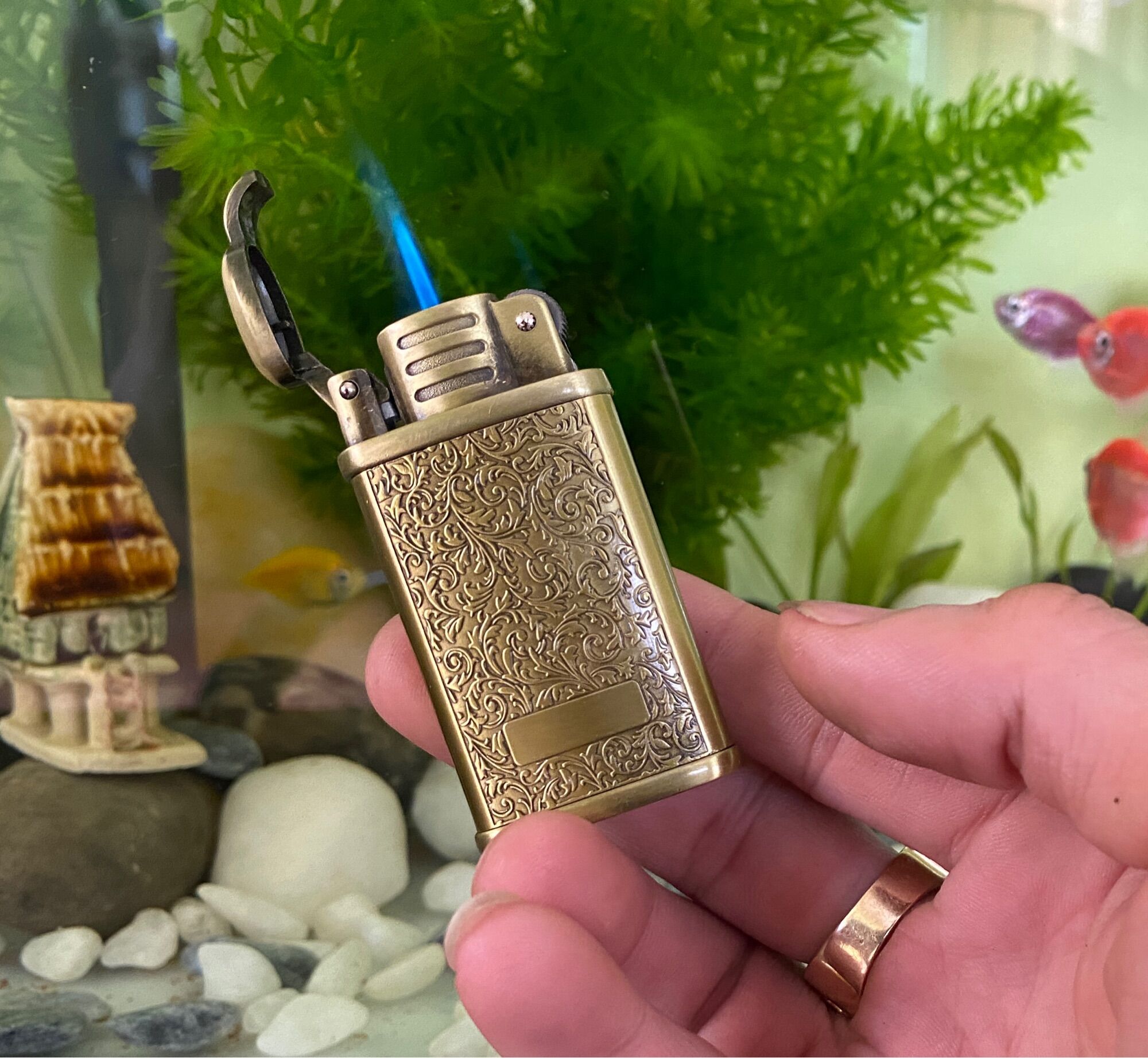 [HCM]Bật Lửa Khò Hoa Văn Vintage