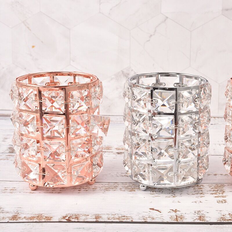 Cốc đựng cọ trang điểm đính đá siêu sang V2