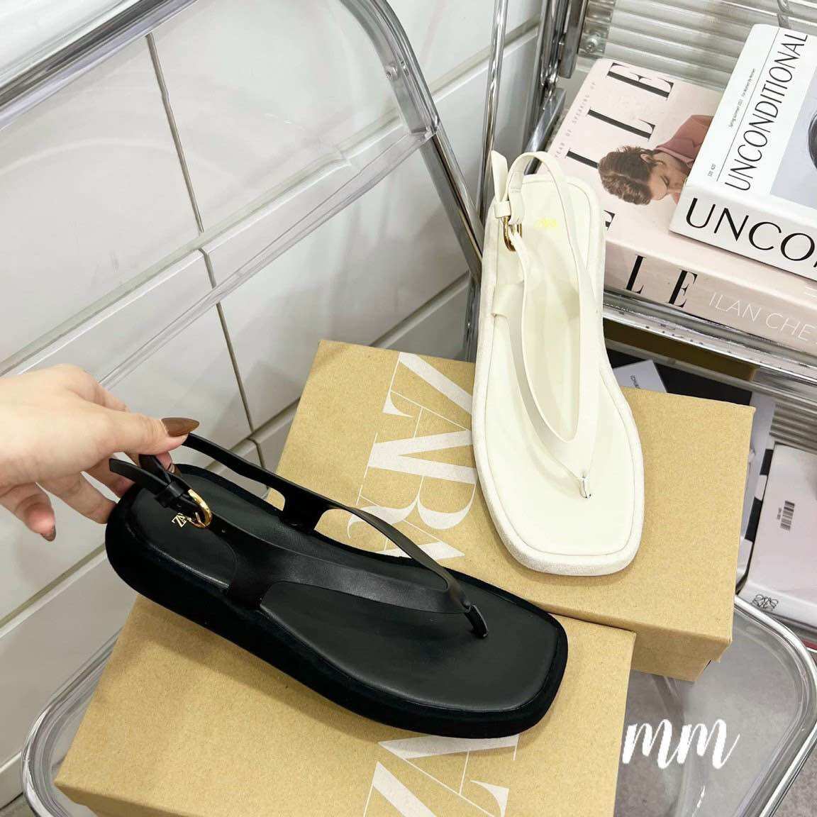 [Bee's Shop] Sandal Zara new 2023 đế bằng cao 3p