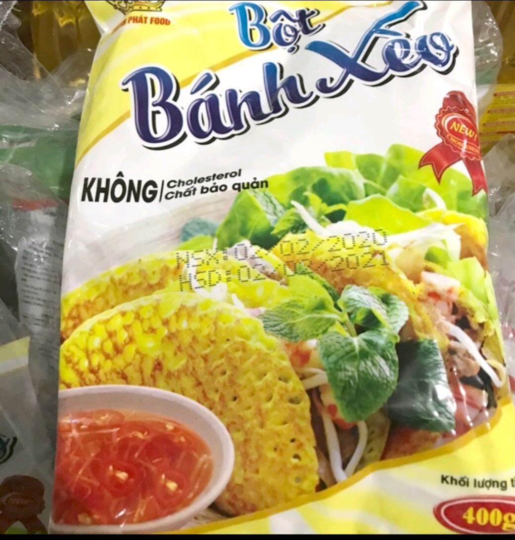 BỘT LÀM BÁNH XÈO 400G(không cholesterol,không chất bảo quản)