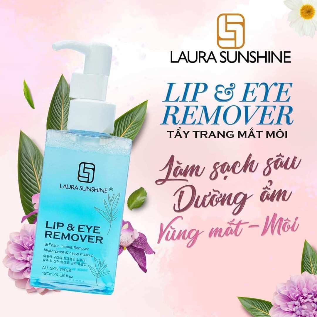 Tẩy trang dành cho mắt và môi Laura Sunshine EYE & LIP MAKE UP REMOVER 100ml