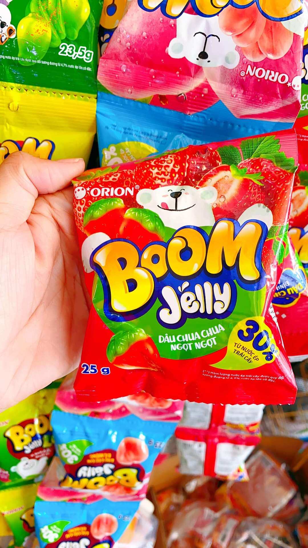 Combo 10 gói kẹo dẻo Boom đủ loại