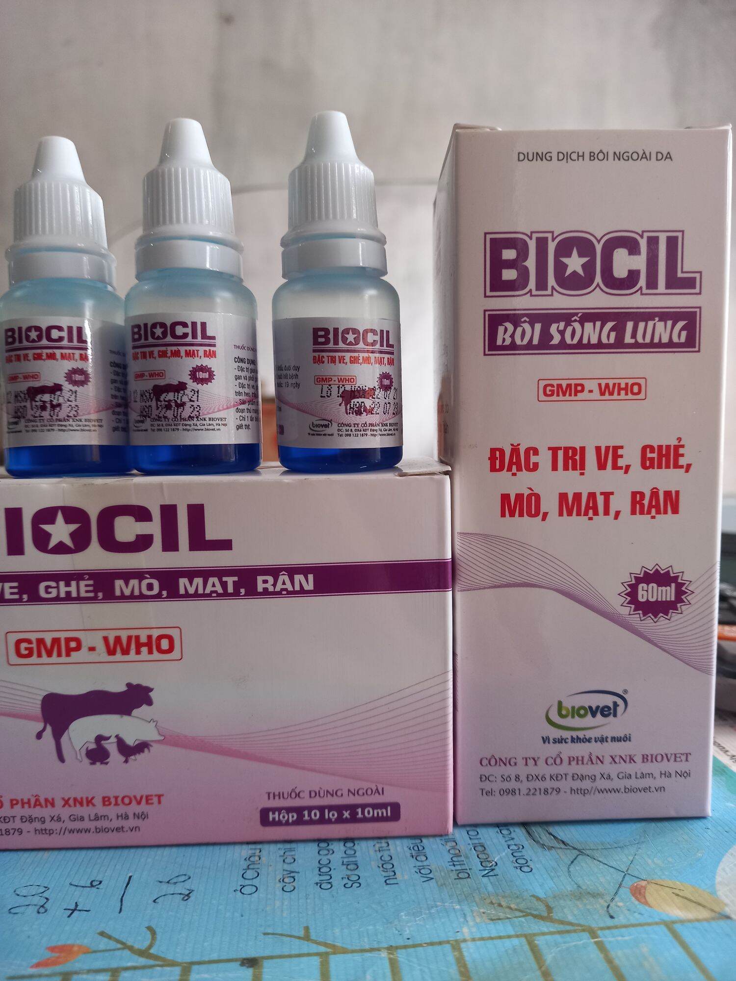 Nhỏ sống lưng diệt ve, ghẻ, mò, mạt, rận