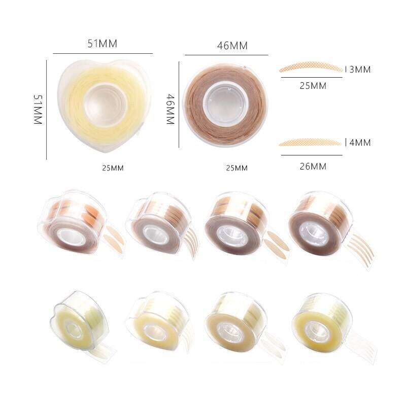 600 Miếng Dán Mí Mắt Vô Hình Tự Nhiên Tự Dính Đôi Gấp Màu Be Ren Mắt Cánh Dán Trong Suốt Dụng Cụ Trang Điểm Kích Thước Nhỏ