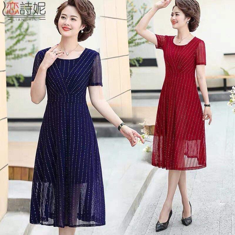 Đầm trung niên form dài dự tiệc NEW08