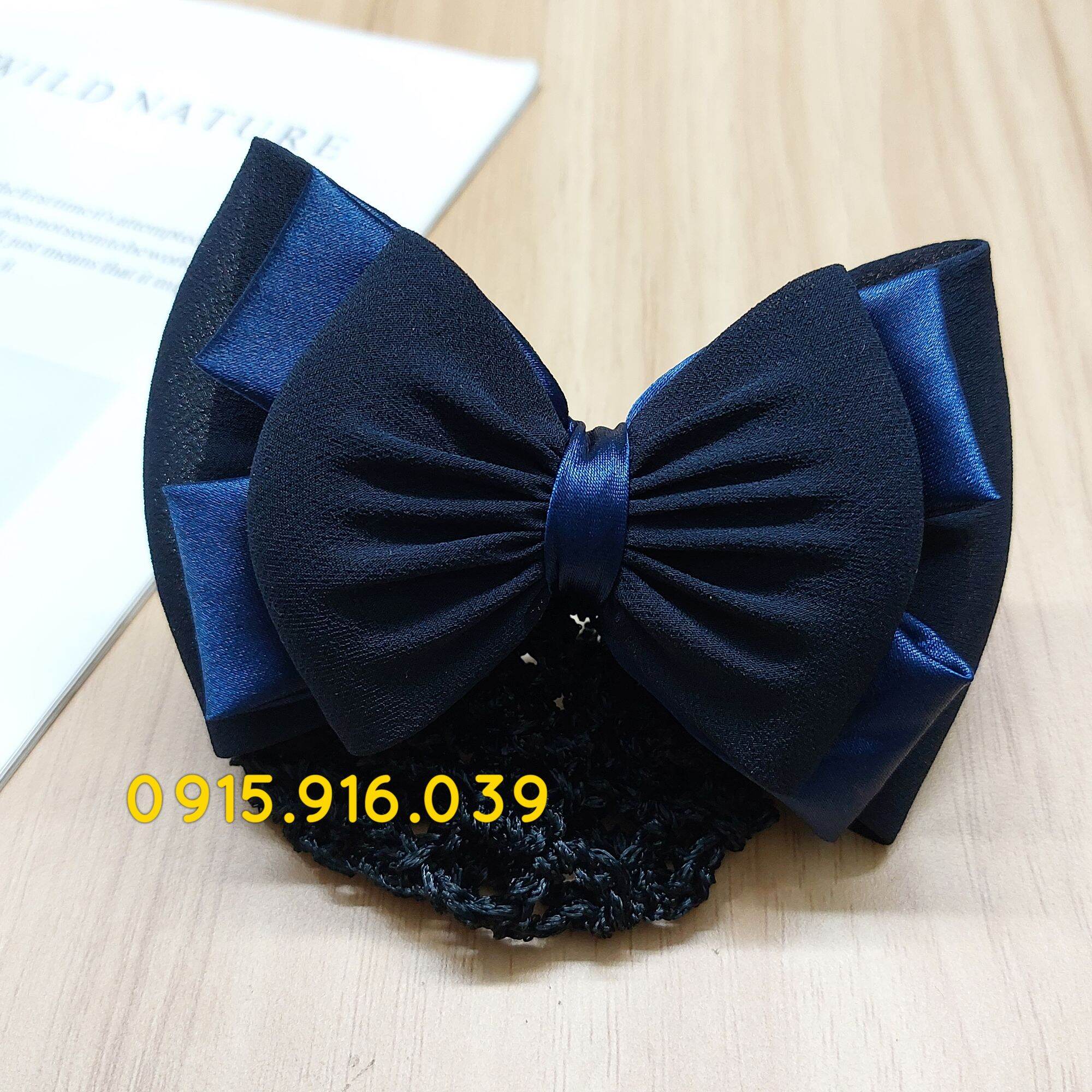 Kẹp Tóc Búi Lưới Hình Nơ, Kẹp Búi Lưới